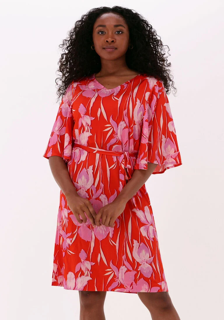 ANA ALCAZAR rode ana alcazar midi jurk dress belt