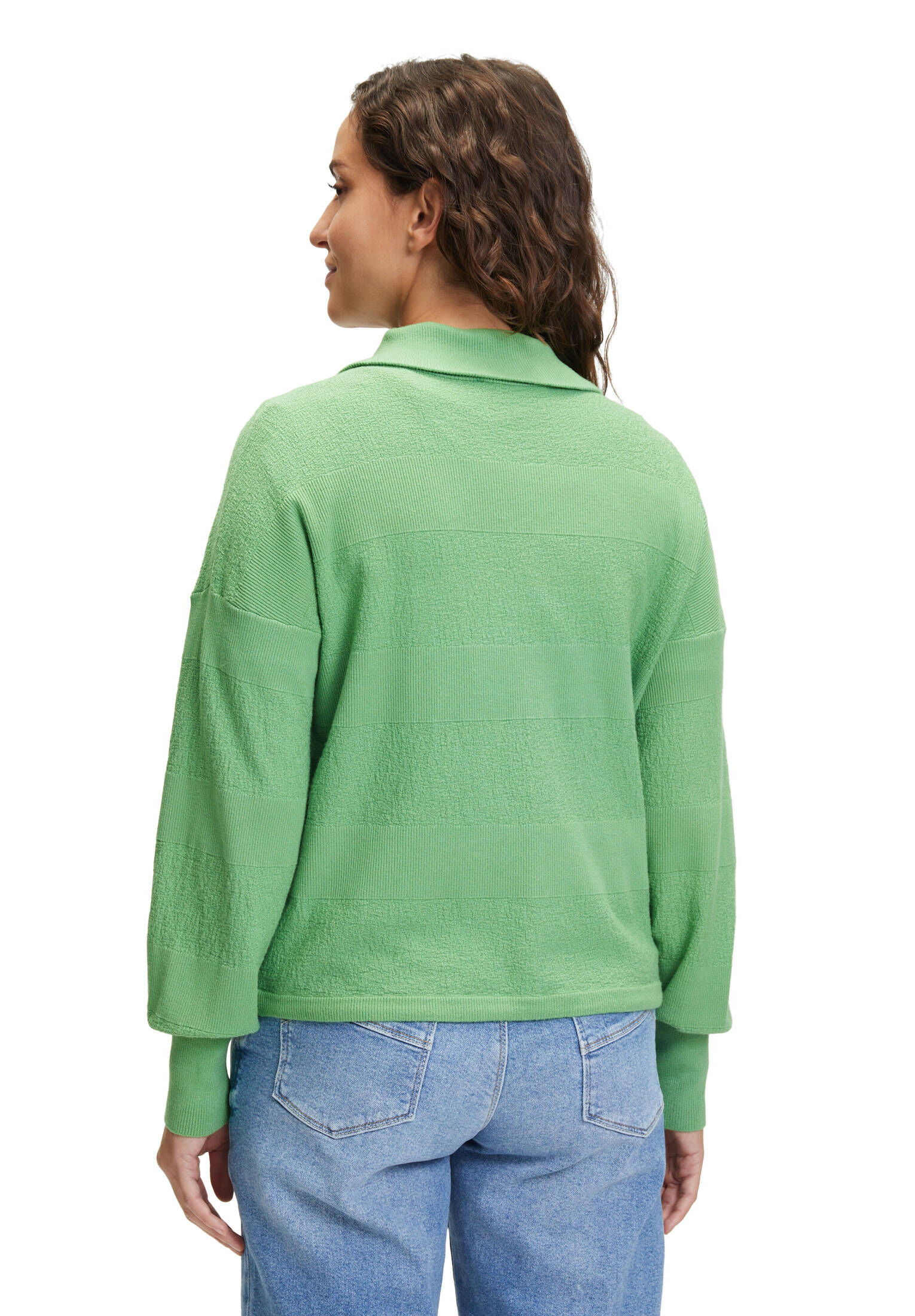 Betty & Co| Damen Strick-Cardigan mit Reißverschluss