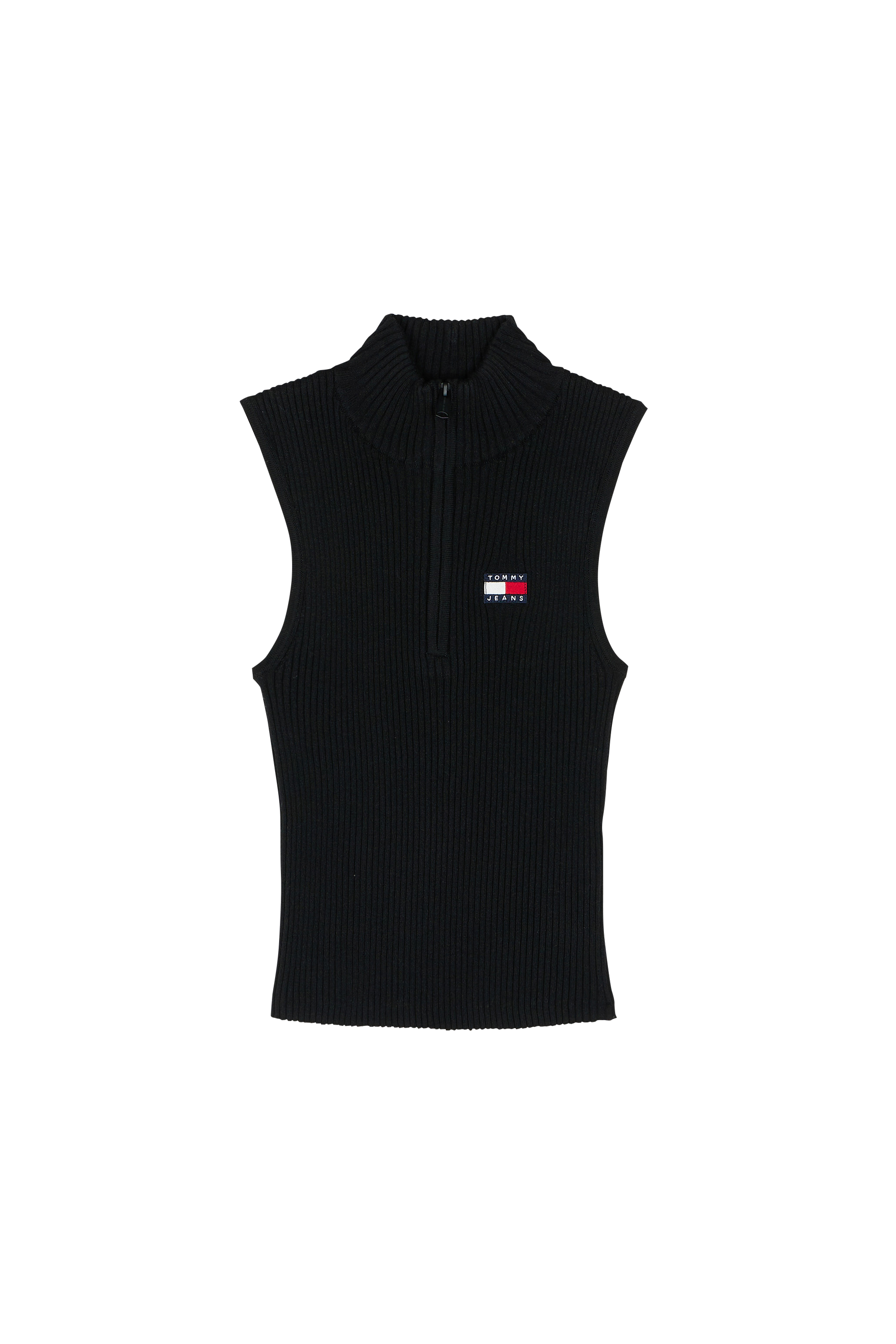 TOMMY JEANS Pull TJW 1/4 ZIP SL BADGE Noir