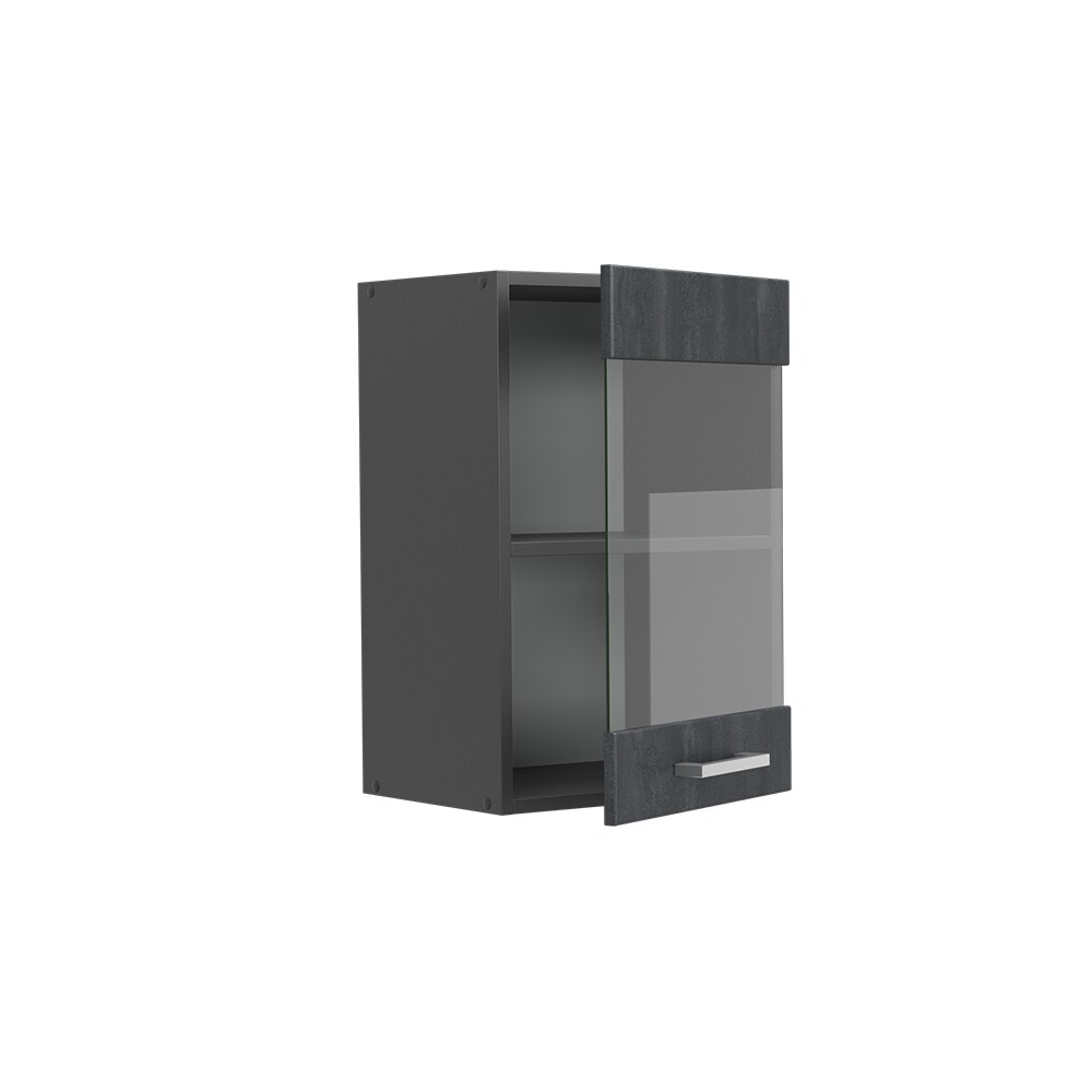 Vicco Hängeglasschrank R-Line Schwarz Beton Anthrazit 40 cm