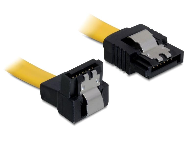 Delock SATA3-Kabel gelb, unten gewinkelt, 20 cm SATA-Kabel