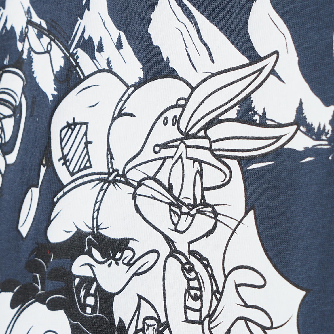 Topolino Looney Tunes T-Shirt mit großem Print dunkelblau