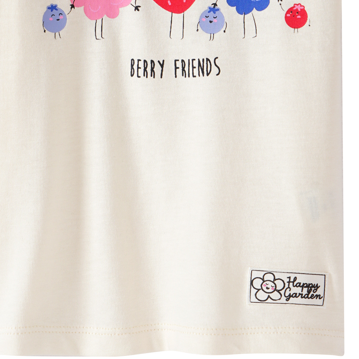 Topomini Baby T-Shirt mit Beeren-Print creme
