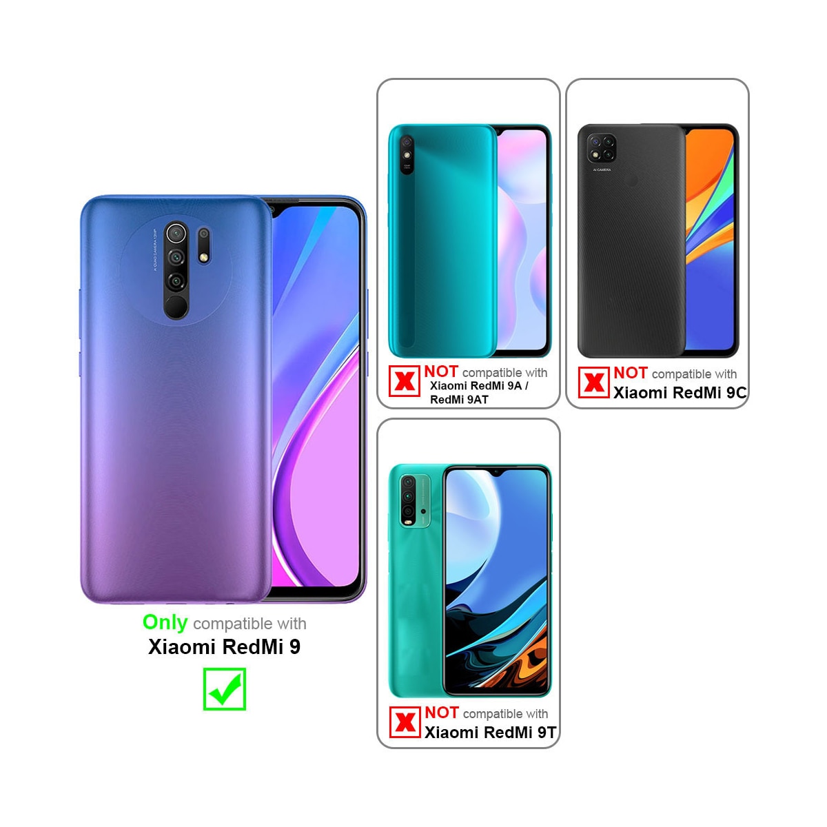 Xiaomi RedMi 9 3x Skjermbeskytter Skärmskydd