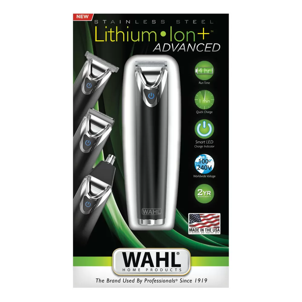 Wahl Hårtrimmer Lithium Ion Børstet Rustfri stål Advanced - 1 stk.