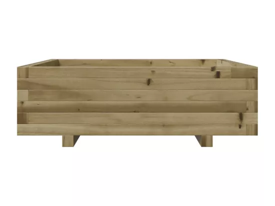 Jardinière bac lit surélevé bois marron 80 x 80 x 45438 cm 02_0037891