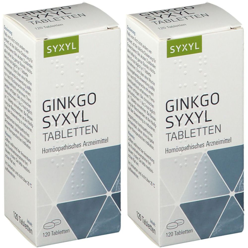 SYXYL GINKGO Tabletten hergestellt nach dem homöopathischen Arzneibuch.