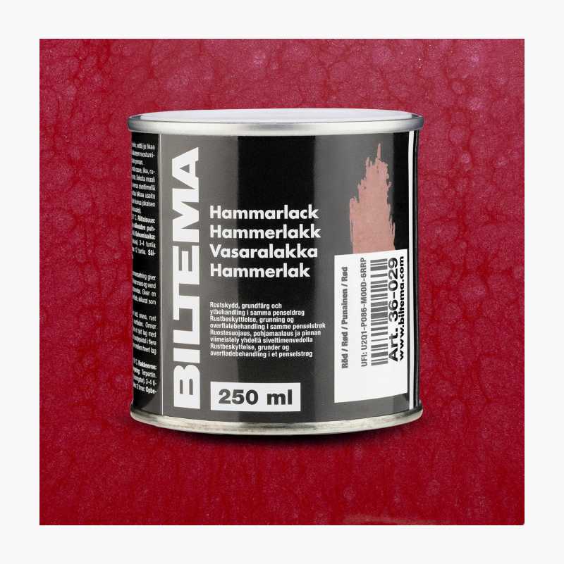 Hammerlakk, rød, 250 ml