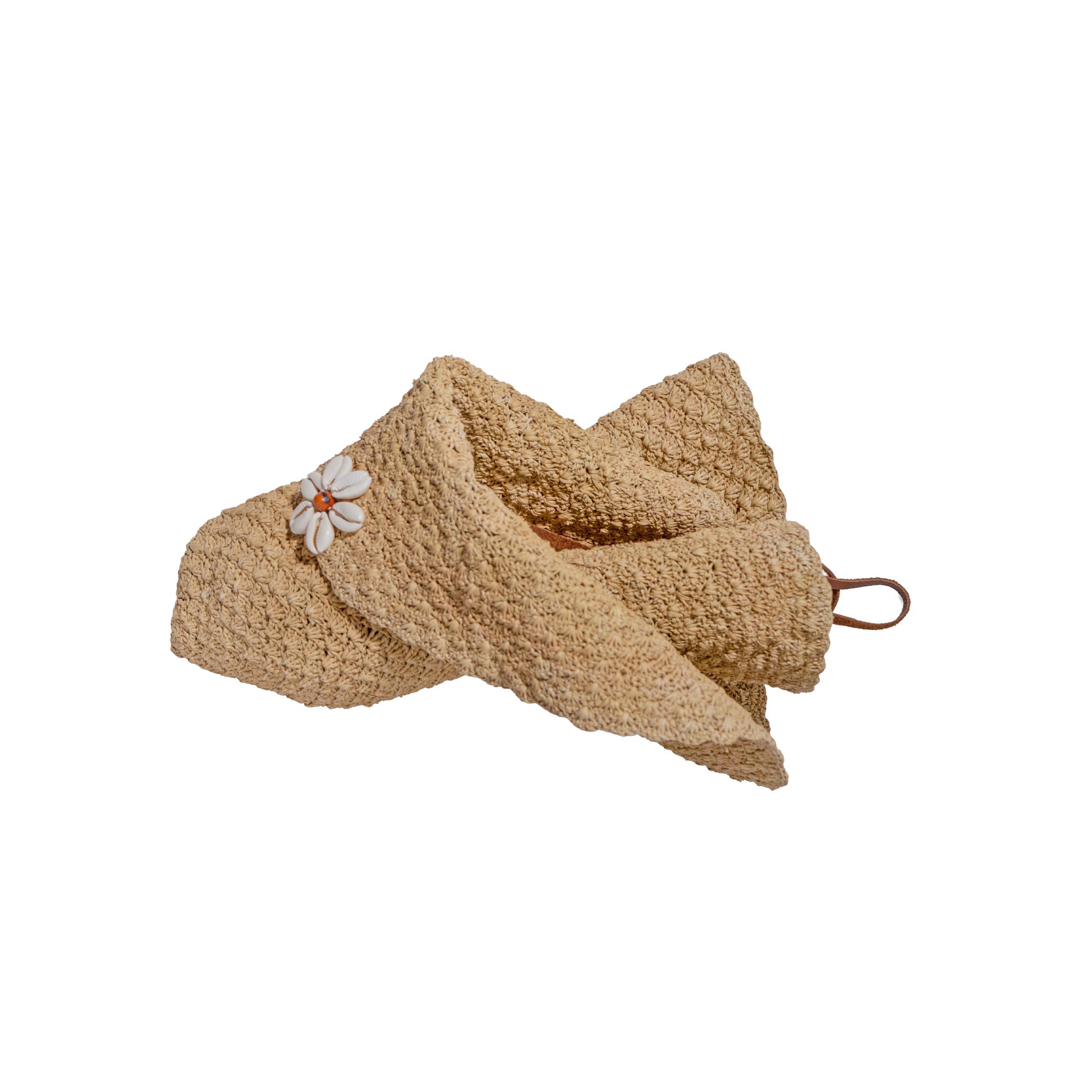 Chapeau de cowboy à coquillages hippie à bord extra long