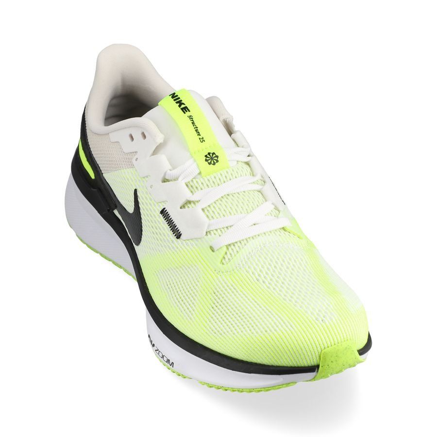 Nike Chaussures de Running Air Zoom Structure 25 - Blanc/Noir/Jaune Fluo