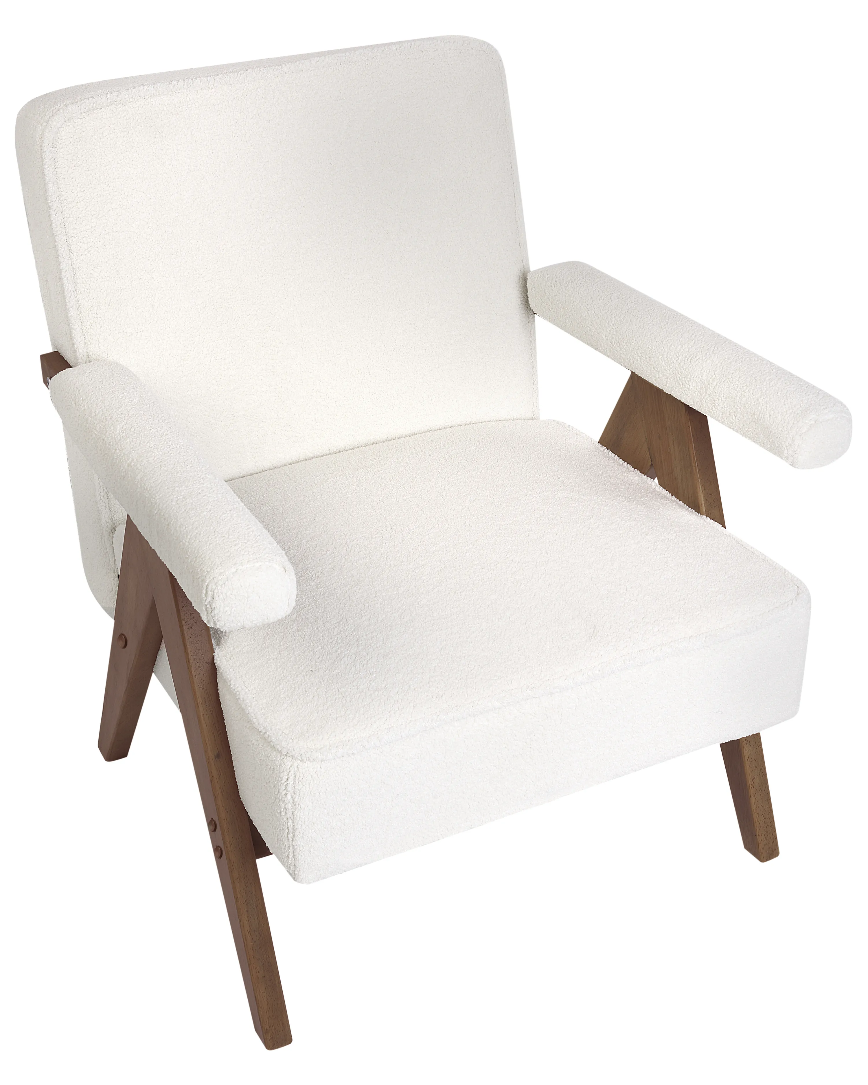 Fauteuil EVJE Bouclé Gebroken wit