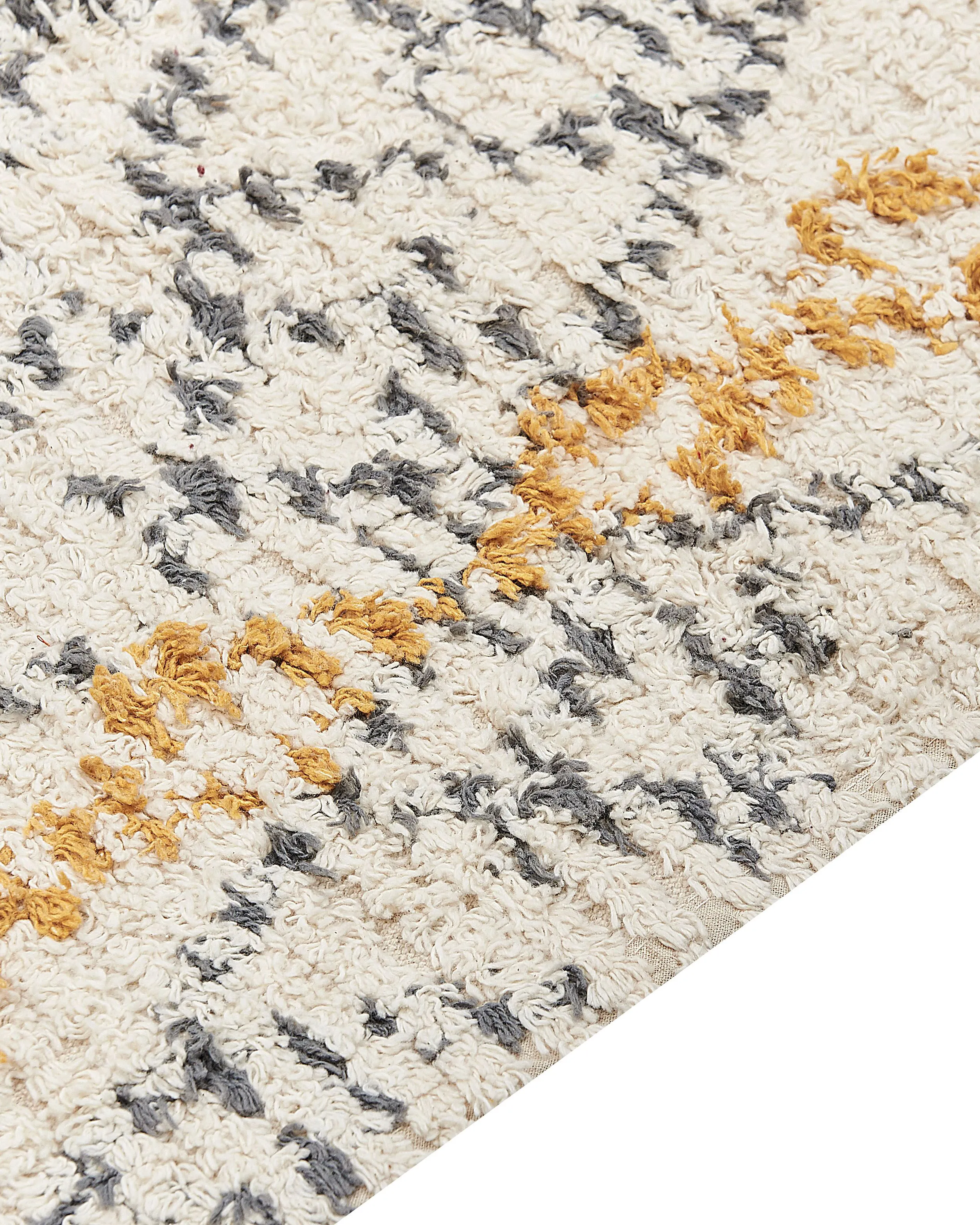 Vloerkleed KADAPA Beige 160 x 230 cm Katoen