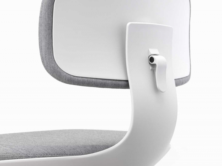 Vitra Rookie bureaustoel low yellow/pastel green, grijs onderstel