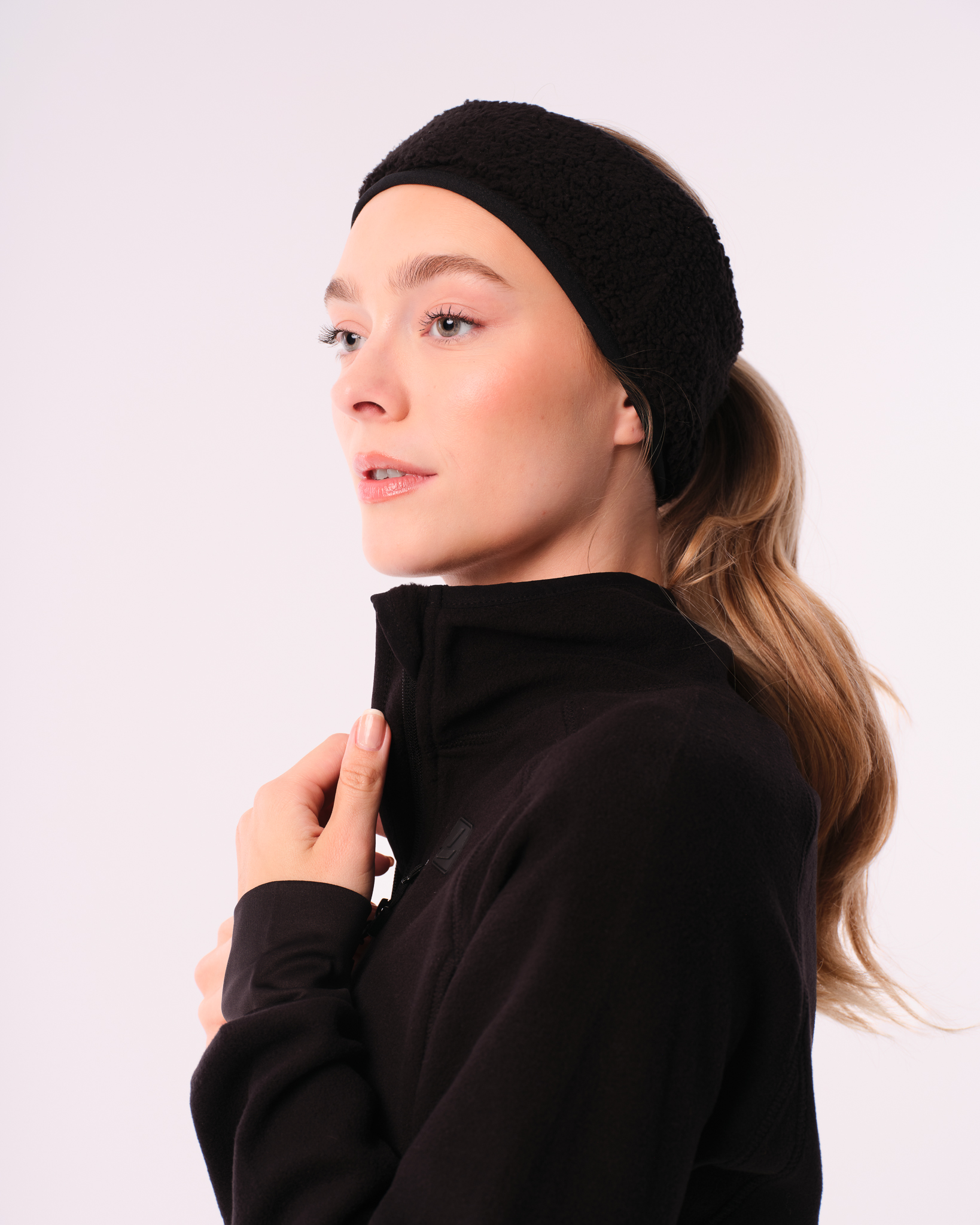 LEVITY Versatile Pile Headband Black - One Size