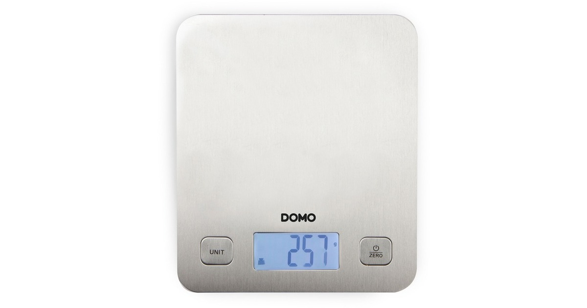 DomoDO9239W Keukenweegschaal Prestige XL  (Roestvrij staal)