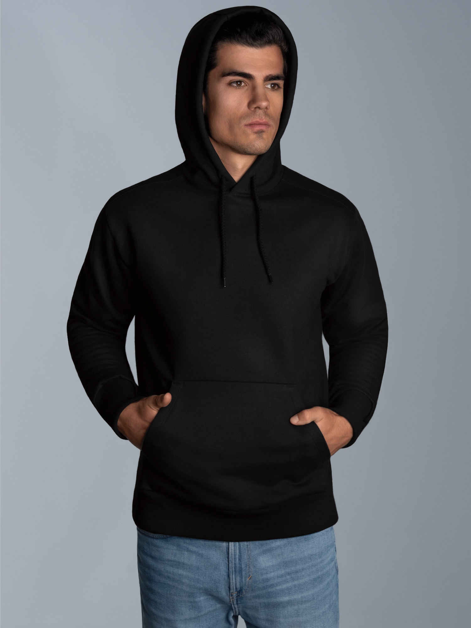 Hoodie aus SweatqualitätSchwarz
