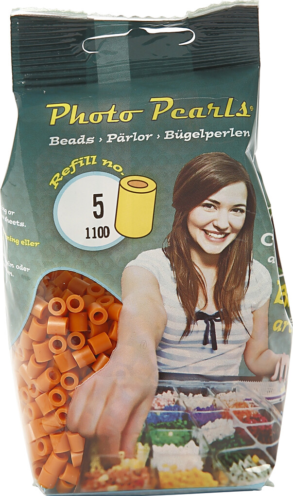 Photopearls - Medium - Rødbrun 5 - 1100 Stk. - Nabbi Fotoperler