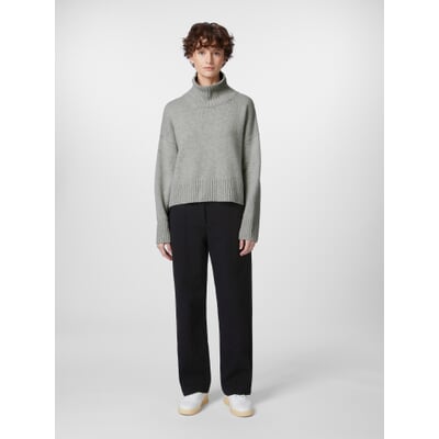 Damenpullover Oversized, Graumelange