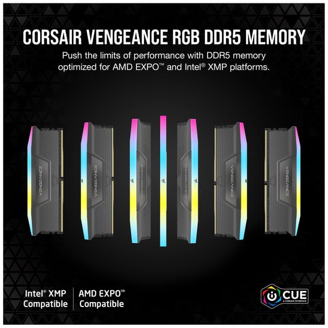 Corsair Vengeance RGB DDR5 RAM 32GB 6400Mt/s CL32