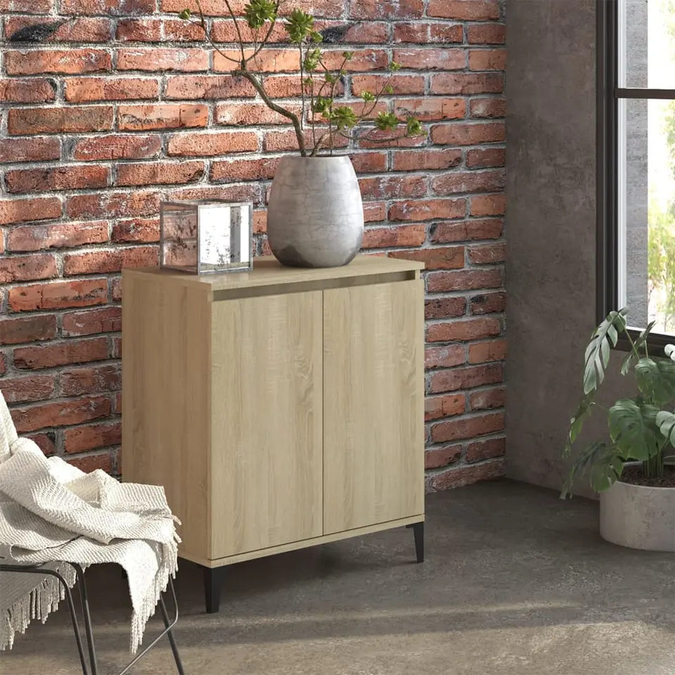 vidaXL - Dressoir - Bruin - Bewerkt hout