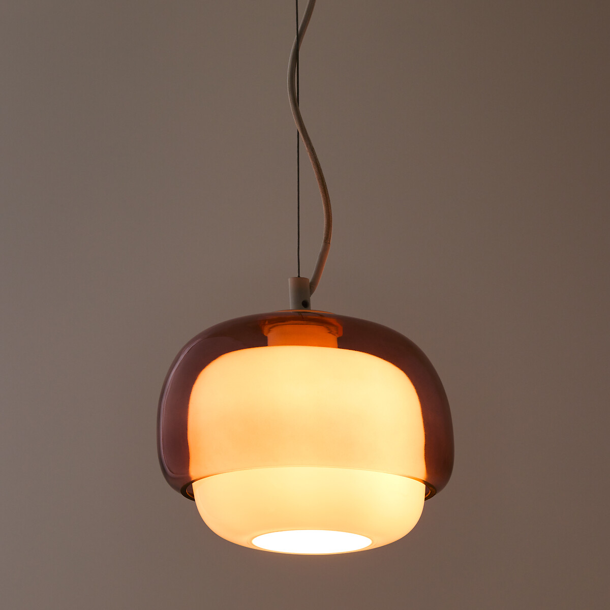 LA REDOUTE INTERIEURS<br>Luminária pendente em vidro colorido, Ø21,5 cm, Kinoko