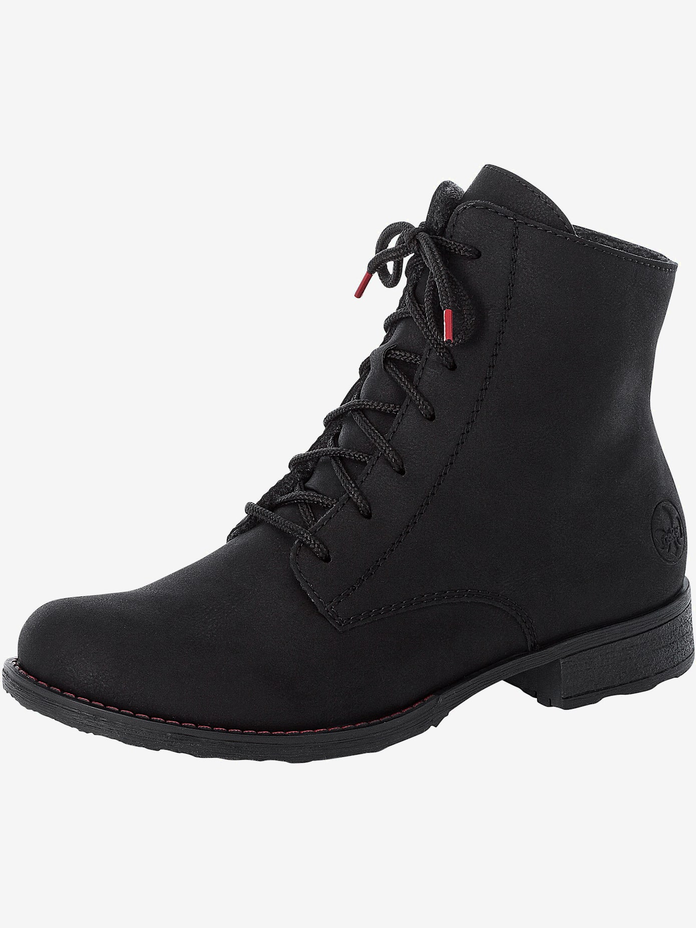 Bottines à lacets synthétique facile à entretenir