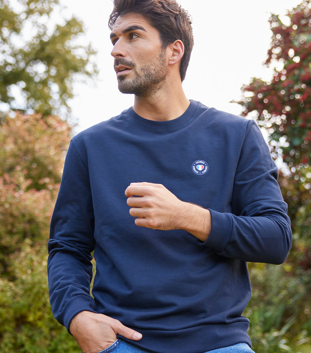 Sweat Homme Marine - Blason