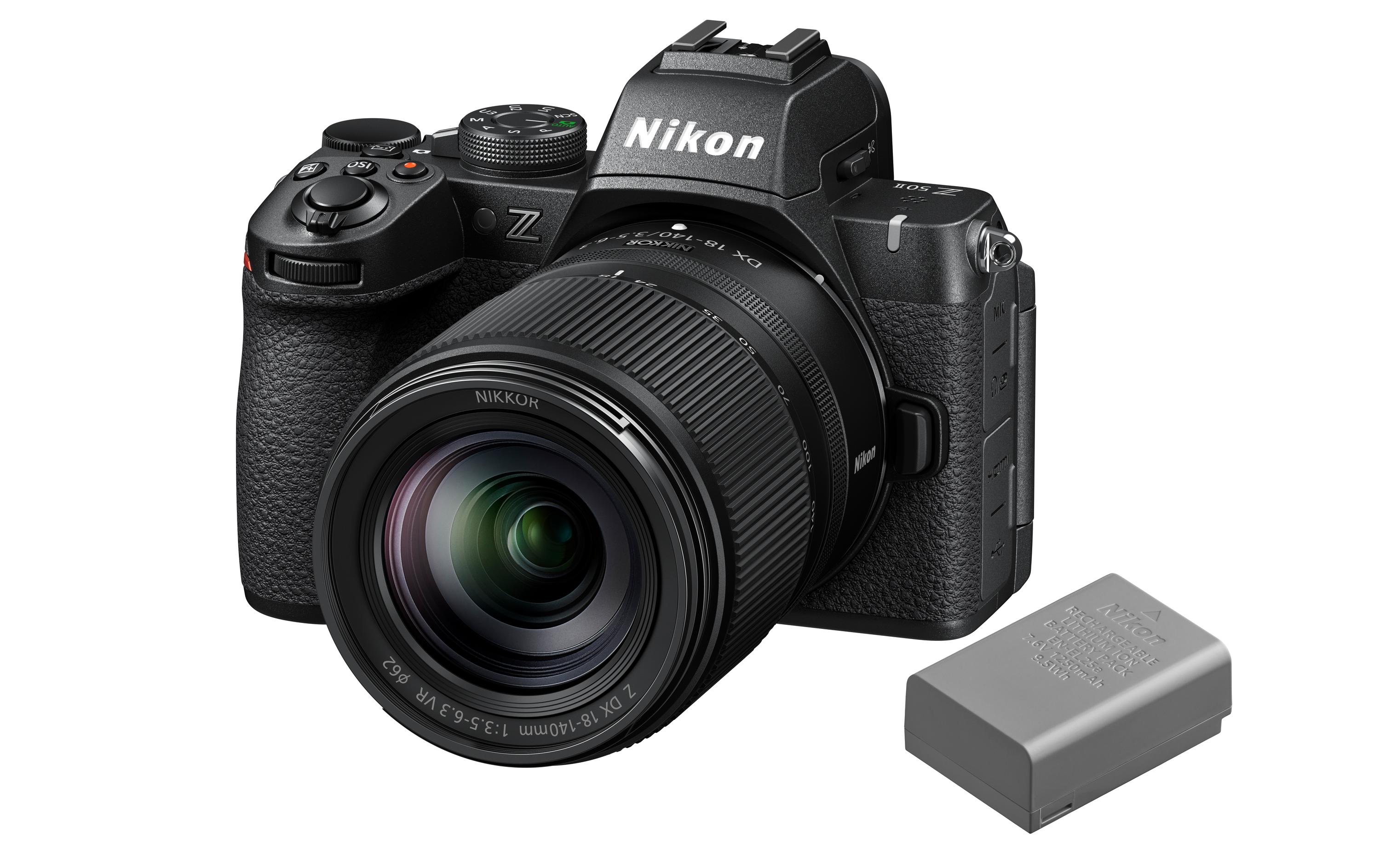 Fotokamera Z50 II Kit 18-140 mm, Akku<br>Leistungsstarke spiegellose Digitalkamera mit 18-140 mm Objektiv und Akku
