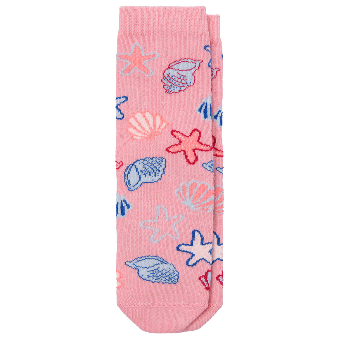 Gina Benotti 1 Paar Damen Socken mit Muschel-Motiven rosa