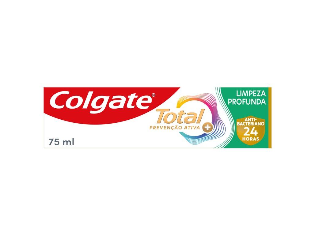PASTA DE DENTES PROTEÇÃO TOTAL AVANÇADA LIMPEZA PROFUNDA COLGATE 75ML