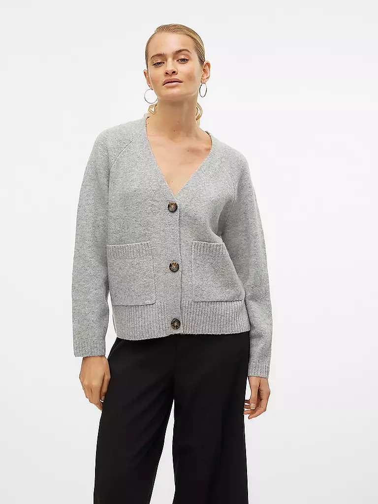 VERO MODA Cardigan VMBOOM grau