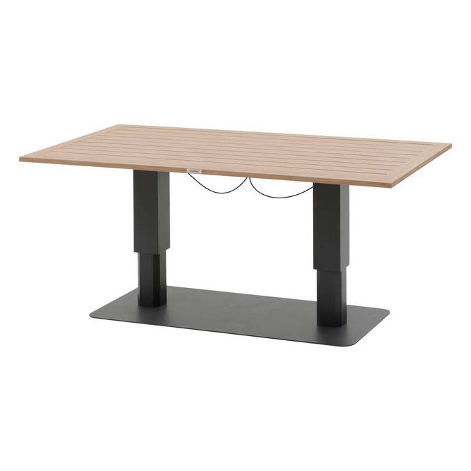 Table de jardin relevable rectangulaire SALIMIA Graphite & Honey