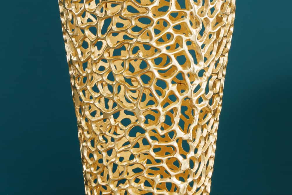 Filigrane Design XXL Vase ABSTRACT LEAF 90cm gold Handarbeit
