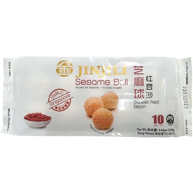JINJILI Sesamballetjes met Rode Bonenpasta Vulling 228g