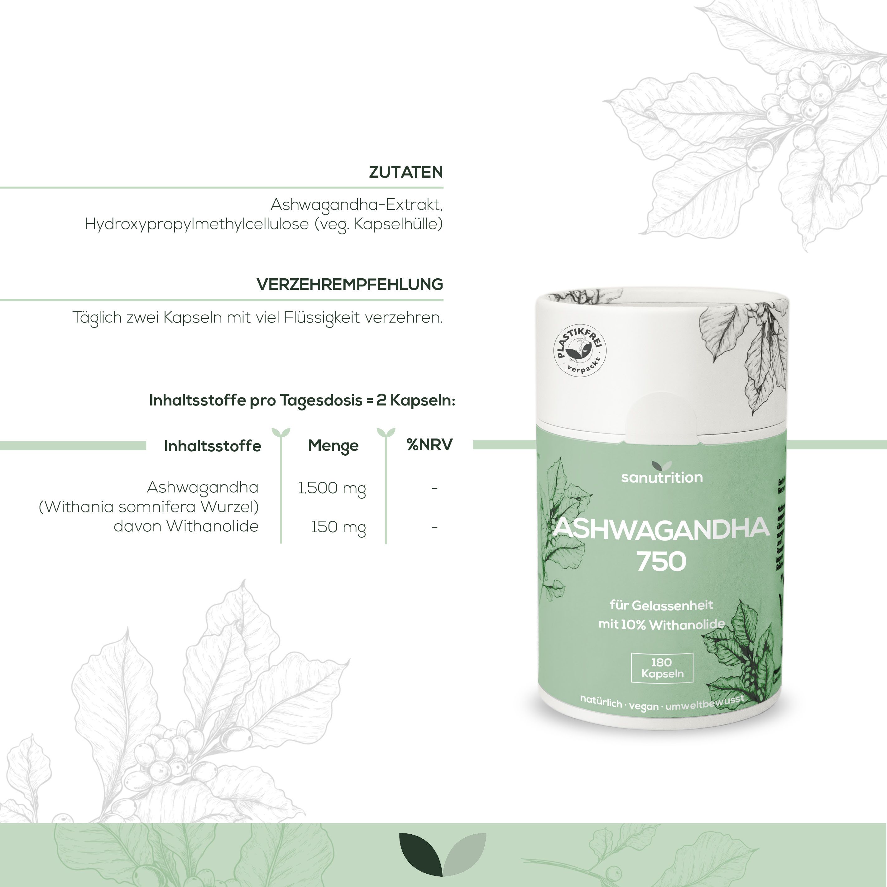 Sanutrition® - Ashwagandha 750 mg