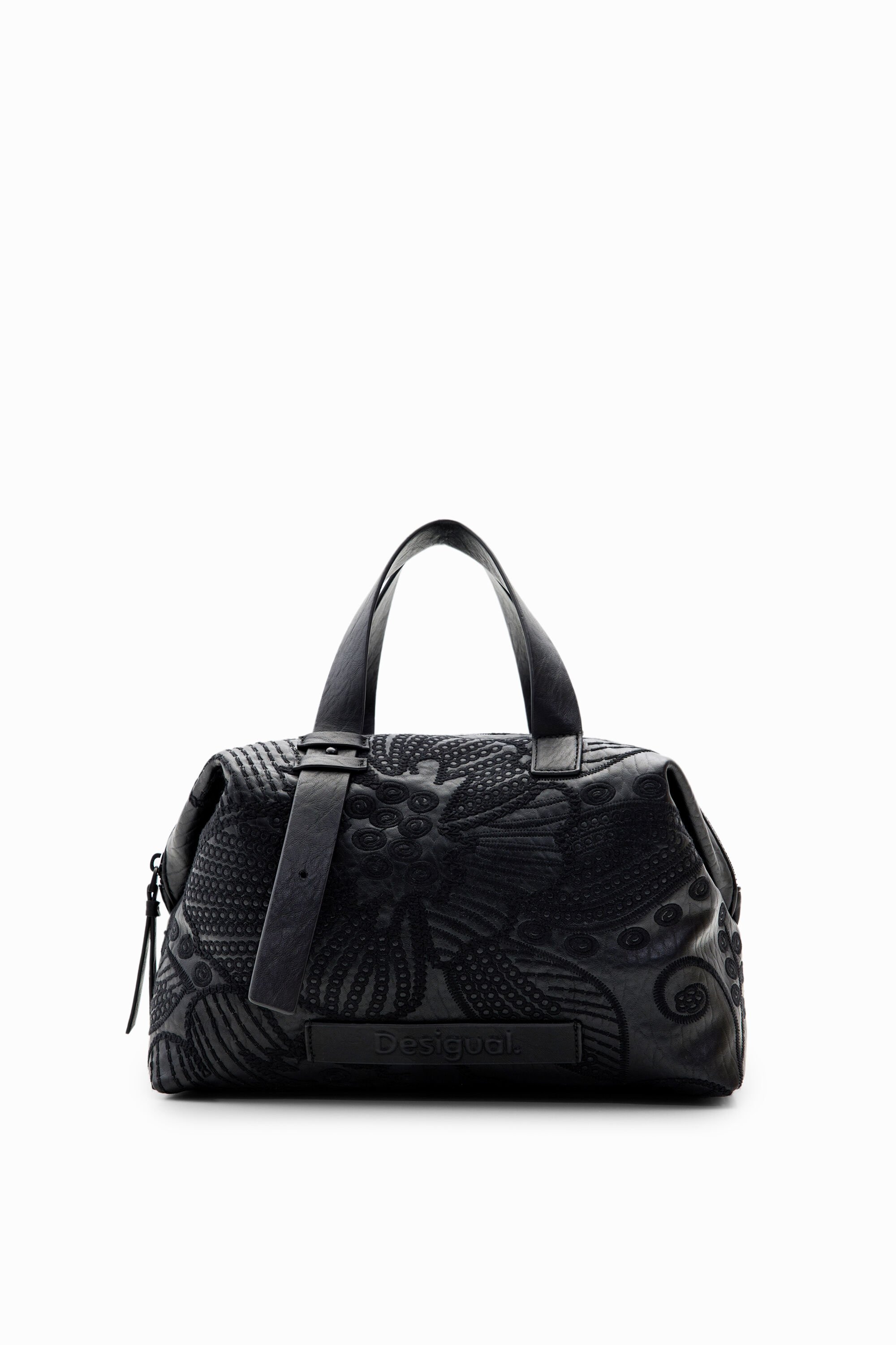Sac moyen broderie fleurs