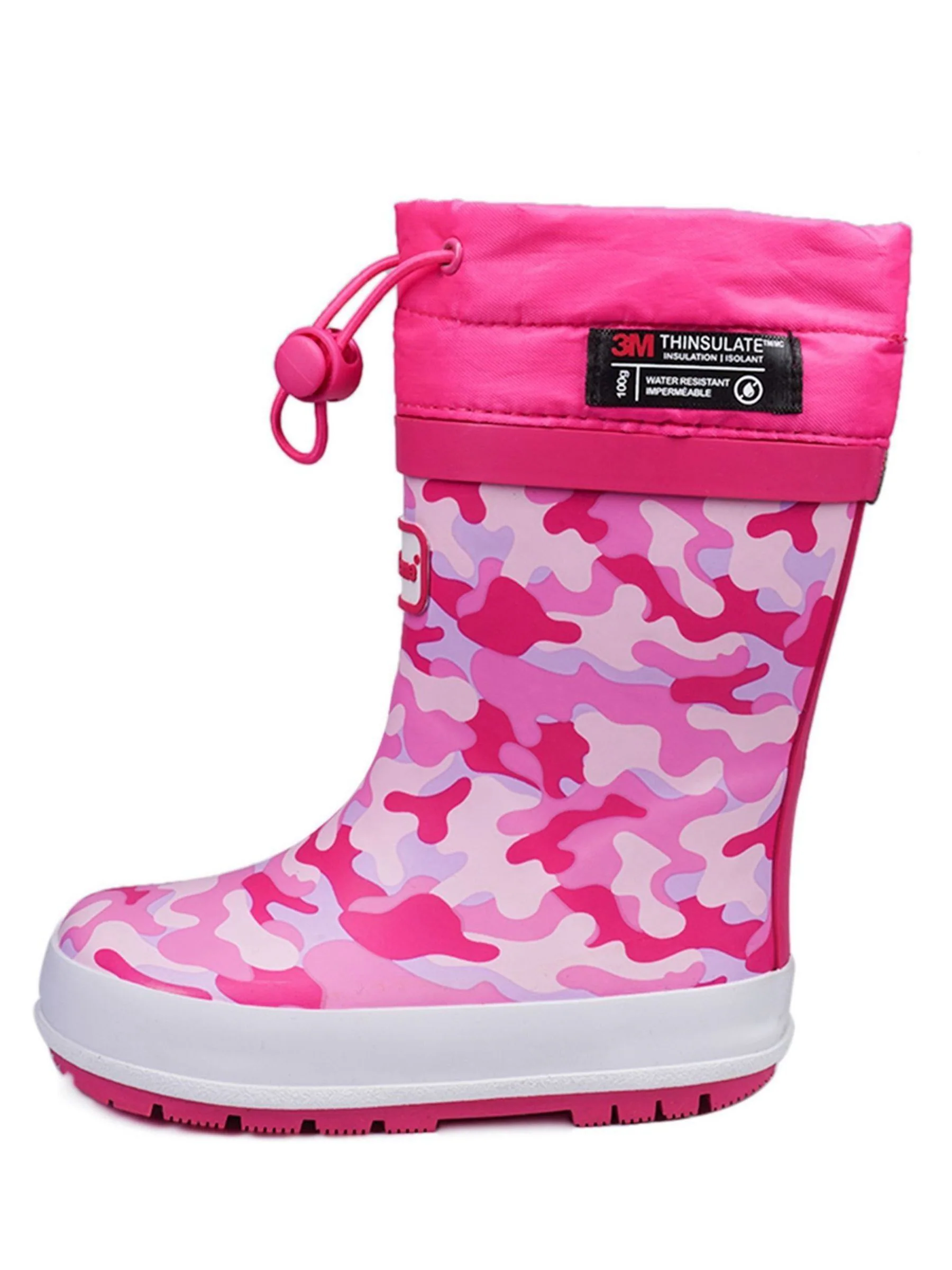 Roze met camouflageprint - Toezone laarzen met striksluiting aan de bovenkant