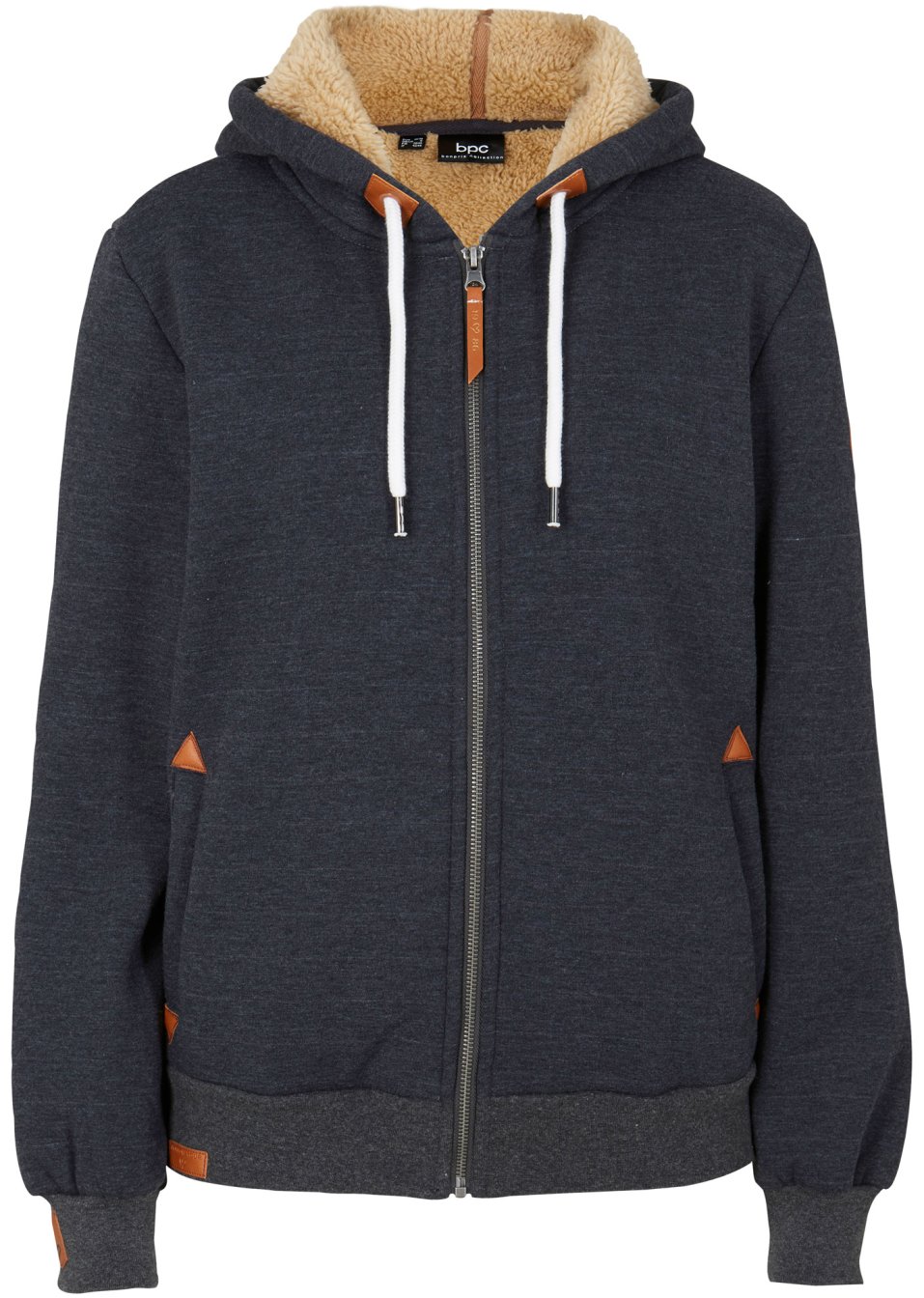 Gilet sweat avec doublure peluche