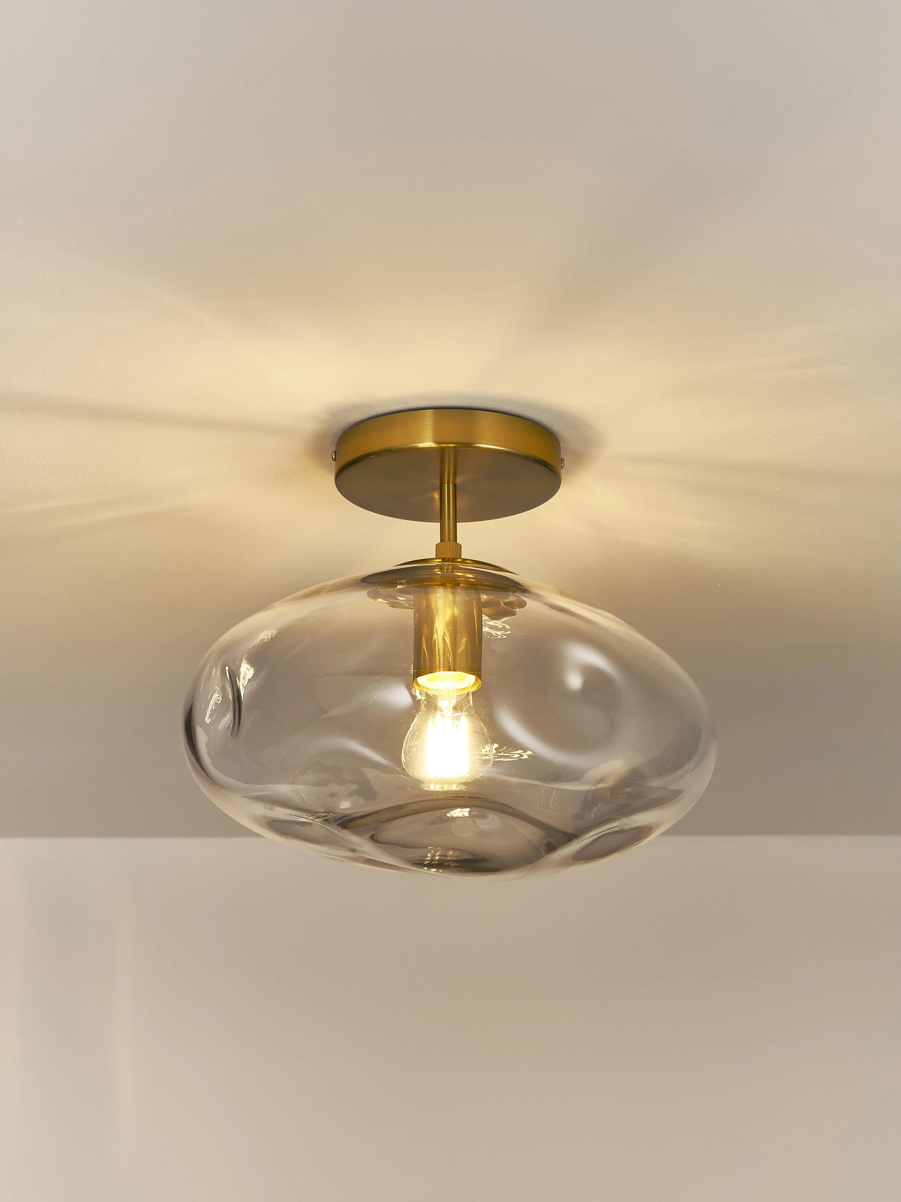 Plafondlamp Amora van glas