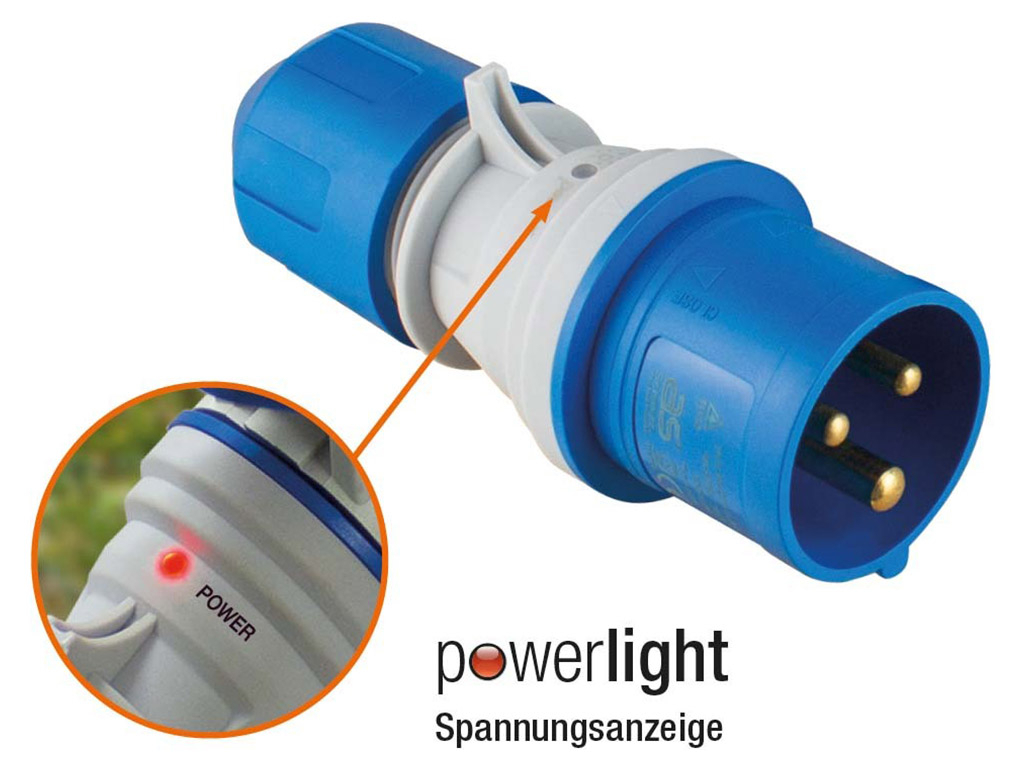 Schwabe CEE stekker met powerlight