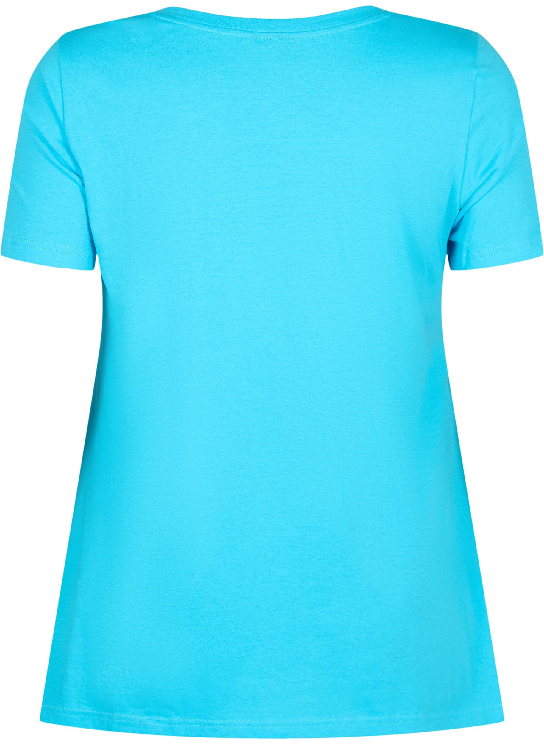 Bomulds t-shirt med korte ærmer