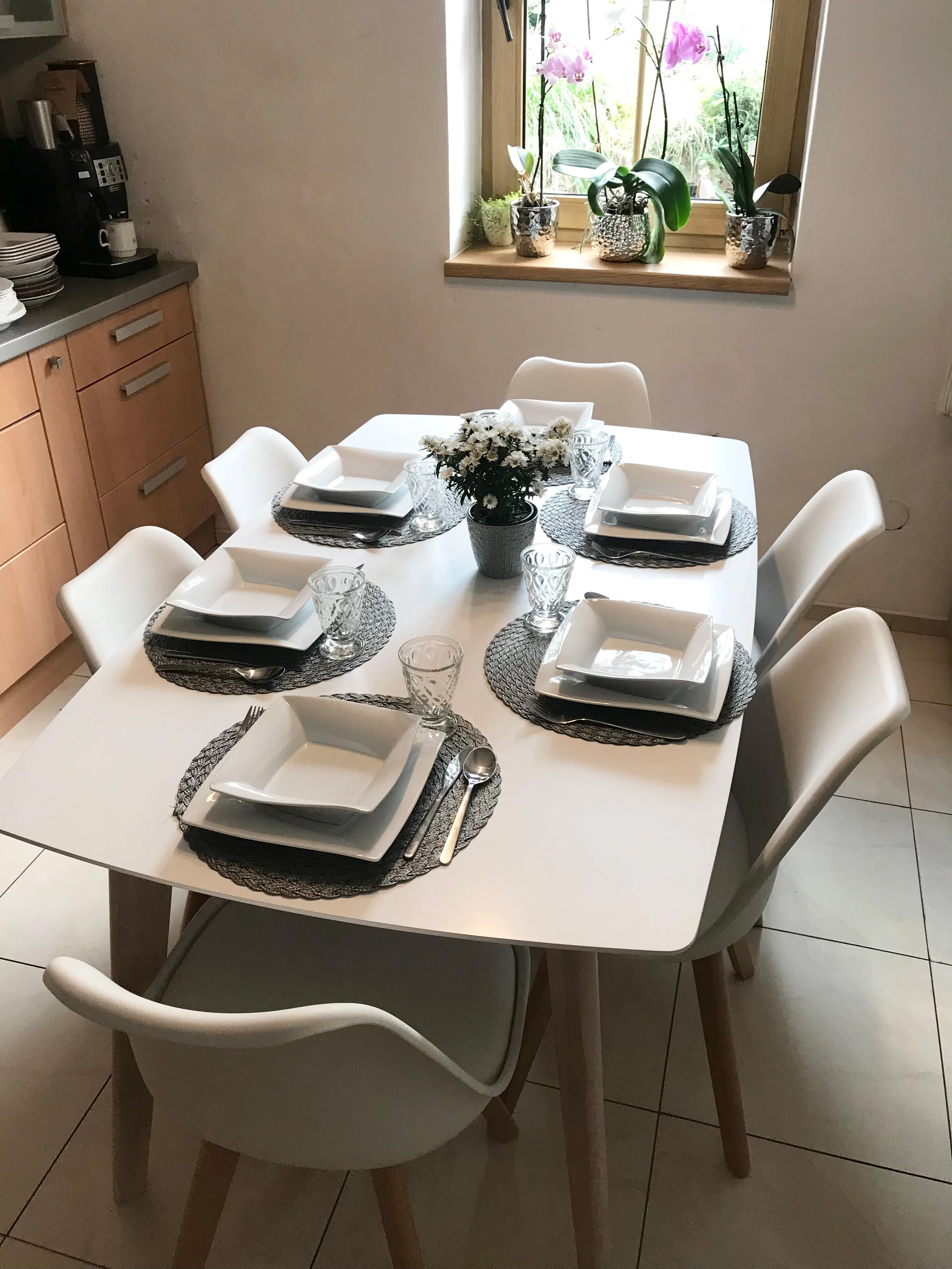 Eettafel SANTOS Wit 90 cm 150 cm