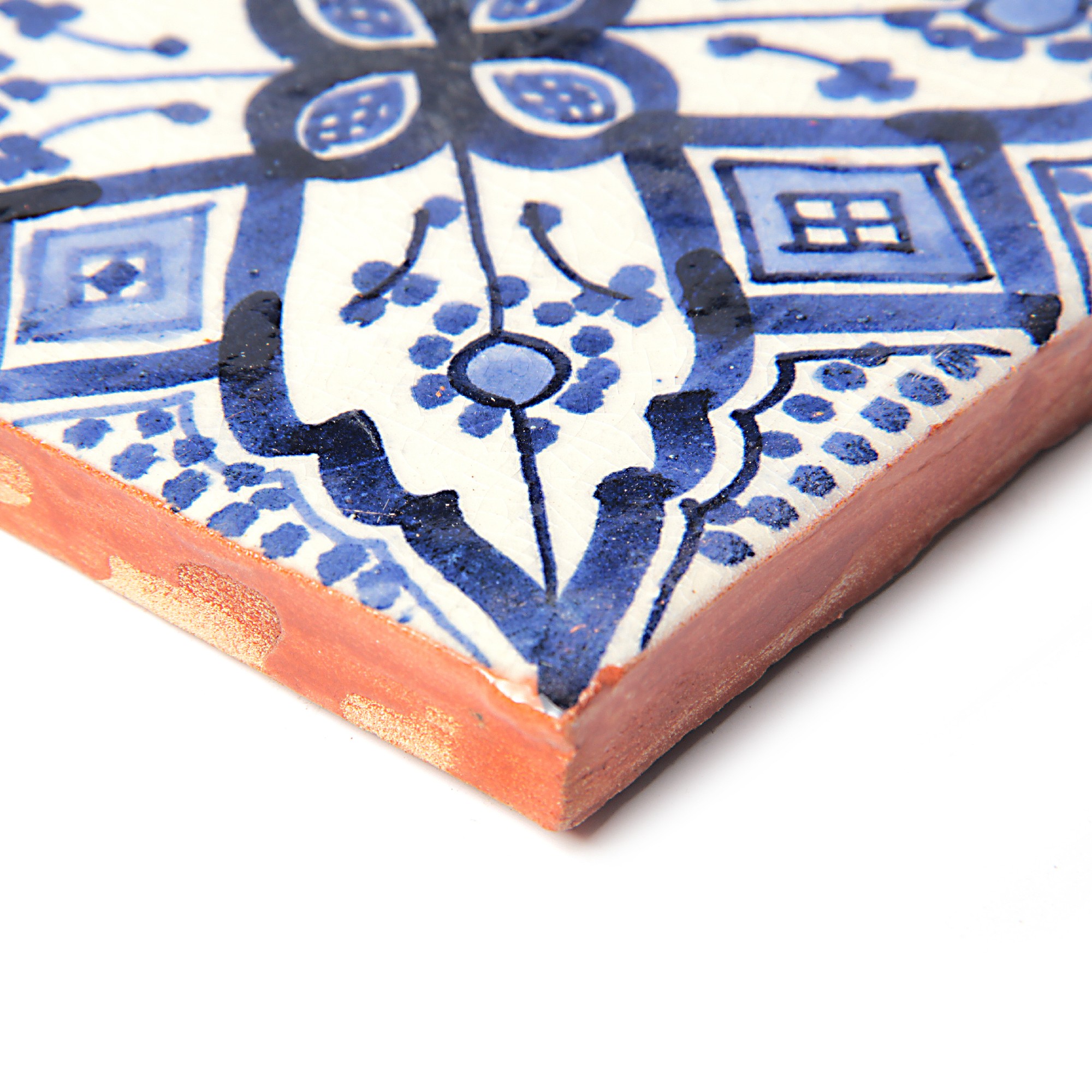 Fliese 'Safi Bleu', blau, weiß, L 10 cm, B 10 cm von fischer's lagerhaus