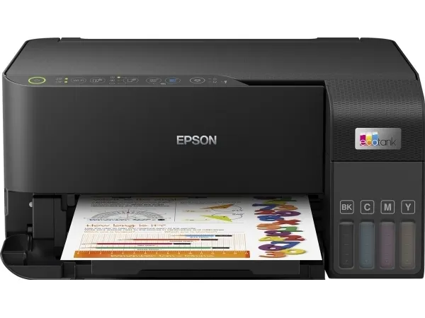 Epson EcoTank ET-2830 - Multifunktionsprinter - farve - blækprinter - ITS - A4 (medie) - op til 15 spm (udskriver) - 100 ark - Wi-Fi, USB - sort