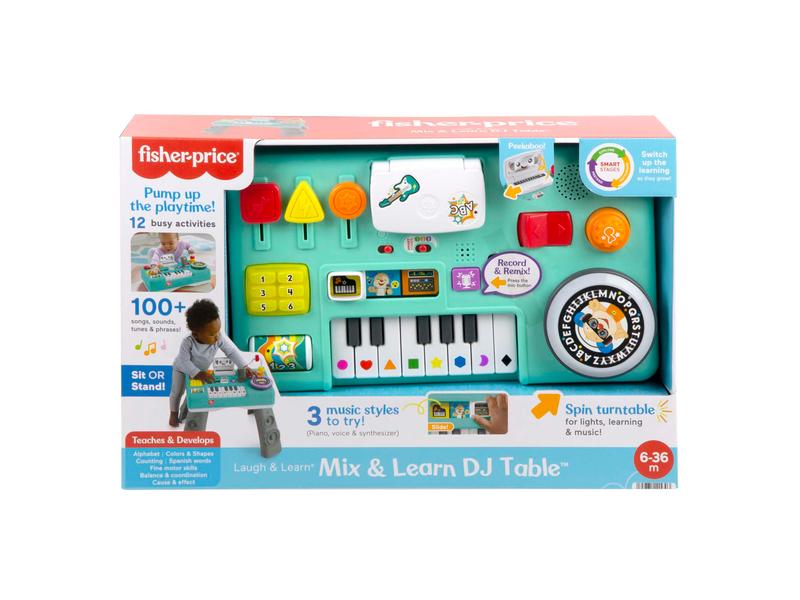 Fisher-Price Beschäftigungsspielzeug DJ Spieltisch Lernspass Mixspass DJ-Tisch-Aktivitätszentrum