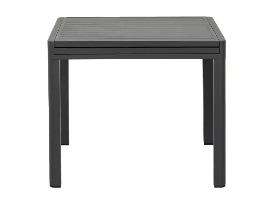 Table de jardin carrée en aluminium gris Kaïa