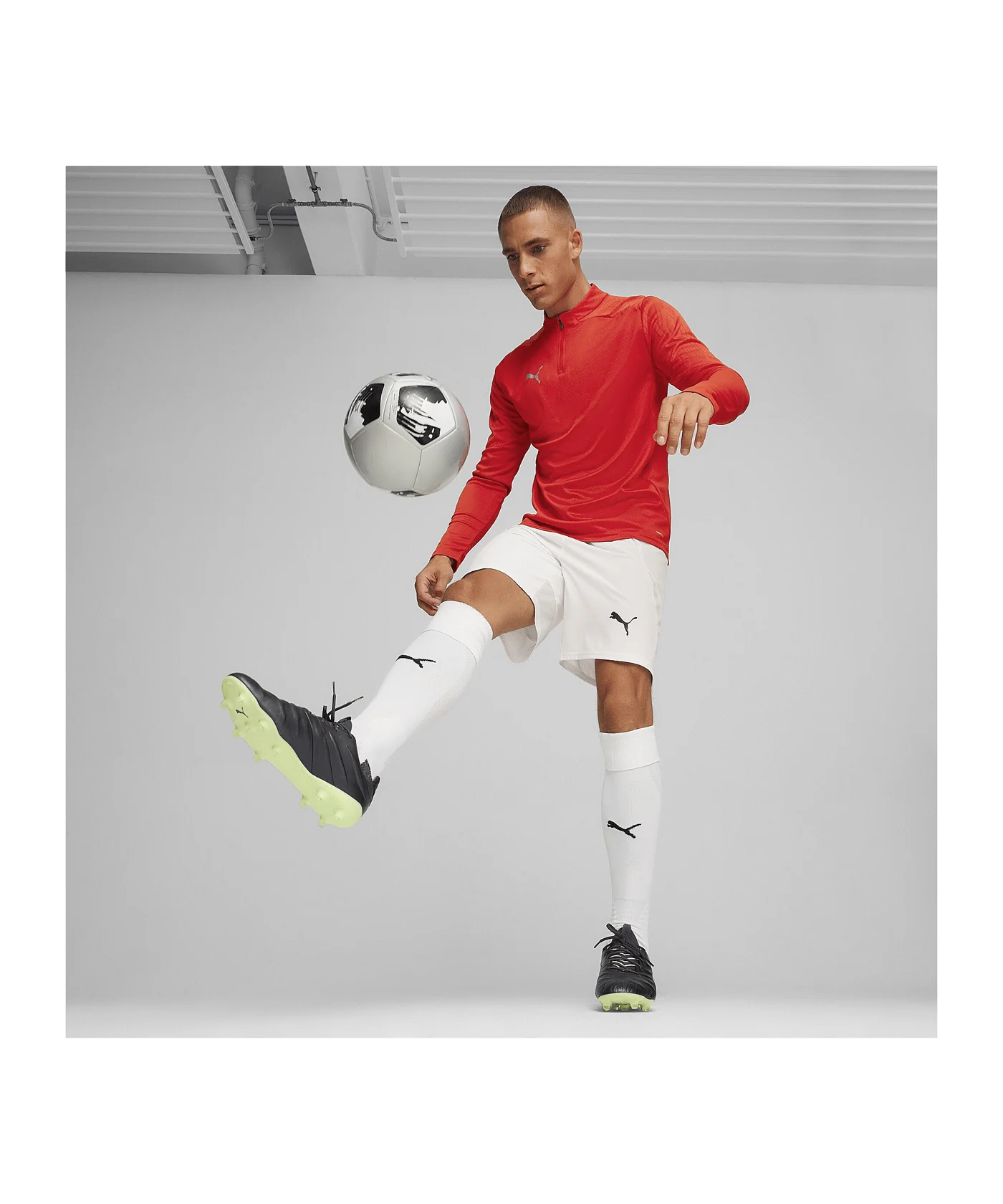 PUMA teamFINAL Training 1/4 Zip Sweatshirt Rot F01
