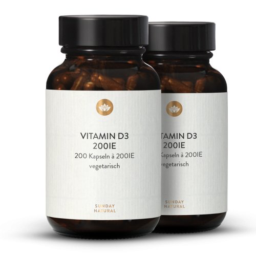 Sunday Natural Products Vitamin D3 kapseln 200IE