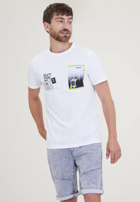 T-Shirt im Printmix - White
