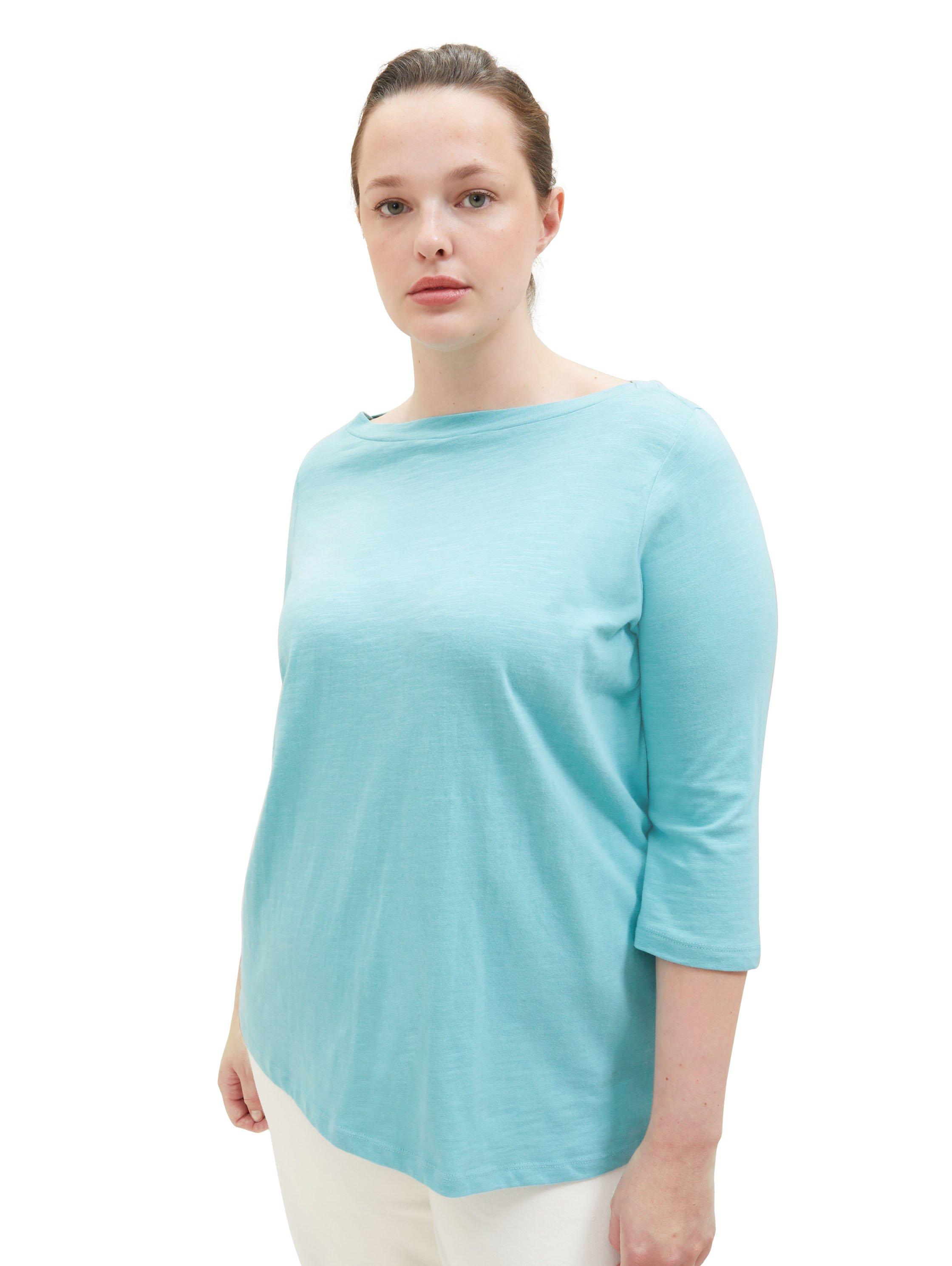 3/4-Arm-Shirt mit U-Boot-Ausschnitt